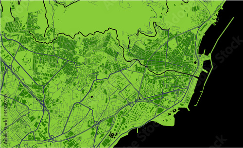 map of the city of Santa Cruz de Tenerife, Spain