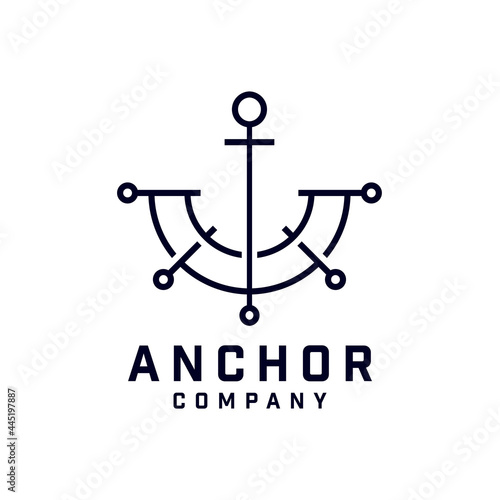 Anchor Logo Design, Marine Retro Emblems