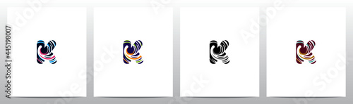 Twist And Swirl Letter Logo Design K