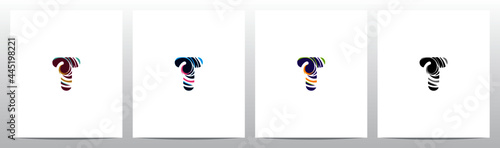 Twist And Swirl Letter Logo Design T