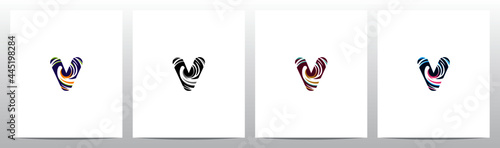 Twist And Swirl Letter Logo Design V