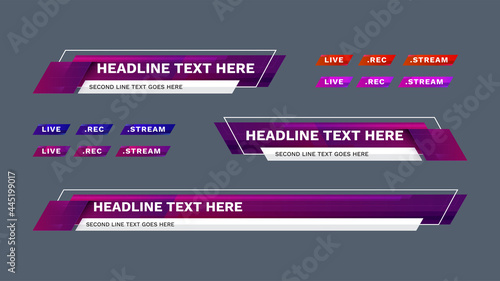 lower third vector design with modern. headline breaking news banner background template.