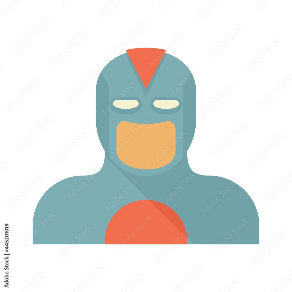 Carnival superhero icon flat isolated vector