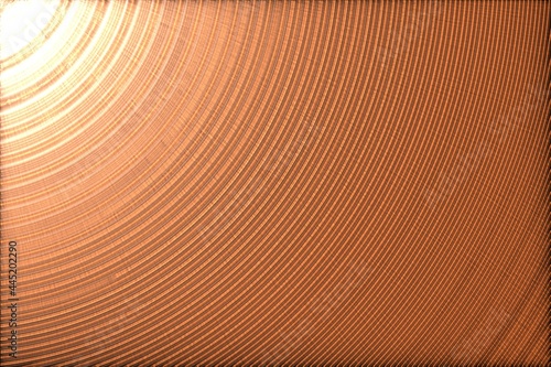 Abstract shining sun with energy waves. Ripple, sound and sonar waves.