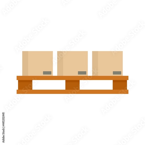 Full pallet box icon flat isolated vector