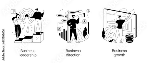 Business strategy abstract concept vector illustrations.
