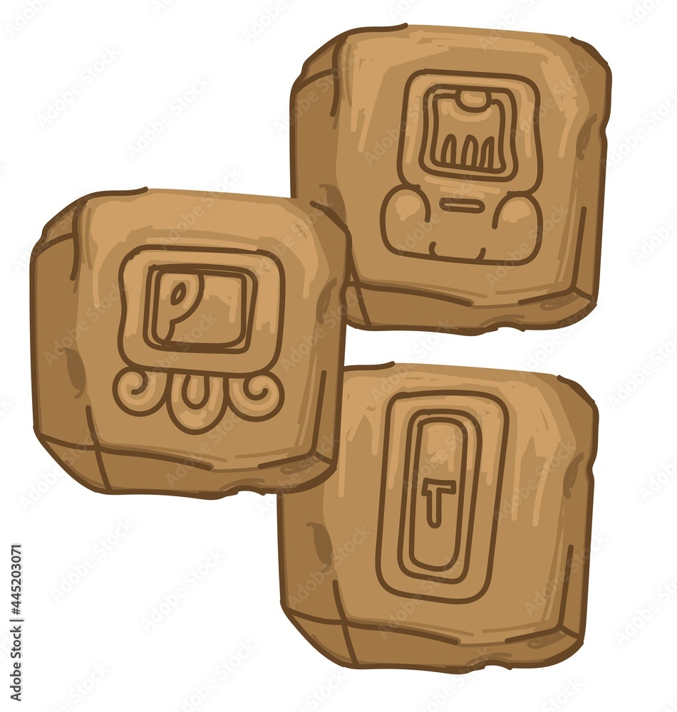 Maya Alphabet Mayan Civilization Culture Science Stock Vector Adobe