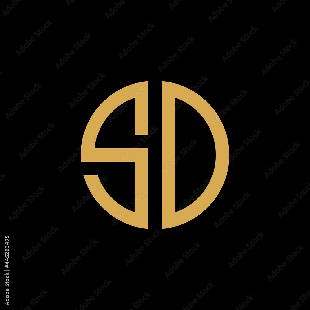 Monogram Initial SD circle logo design inspiration Monogram Initial SD circle logo design inspiration