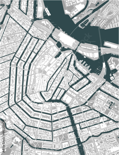 map of the city of Amsterdam, Netherlands
