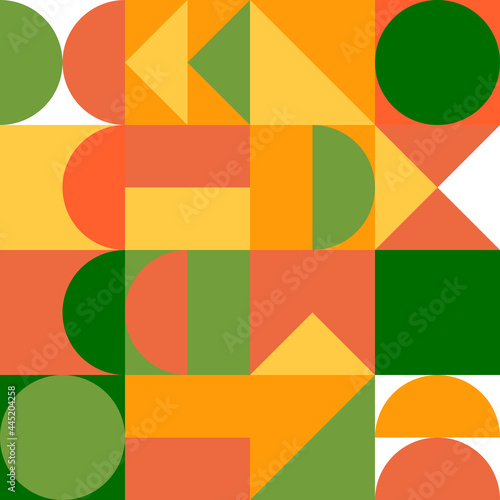 Abstract geometry shape and figure multi color pattern background .vector illustration.
