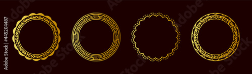 Circular Gold Ornamental Designs for jwellery