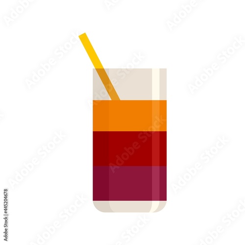 Cocktail party glass icon flat isolated vector