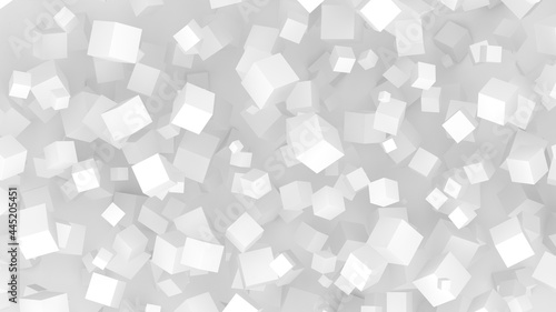 minimal abstract background figure pattern from cubes white floor 3d render