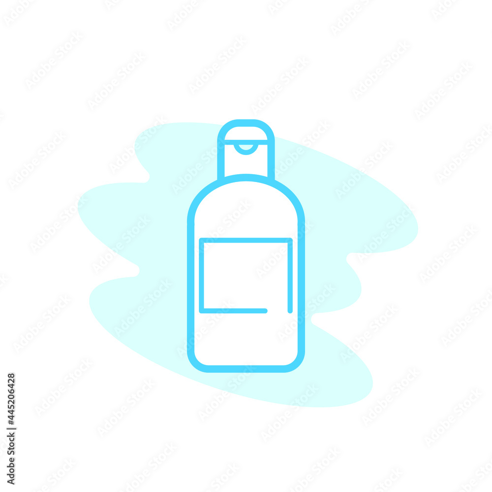 Fototapeta premium Illustration Vector graphic of shampoo bottle icon. Fit for container, tube, package, shower etc.