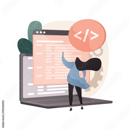 Back end development abstract concept vector illustration.