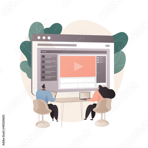 Visual storytelling abstract concept vector illustration.