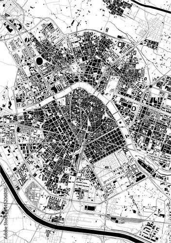 map of the city of Valencia, Spain