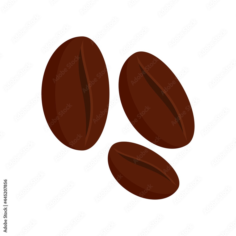 Coffee beans icon flat isolated vector Coffee beans icon flat isolated vector