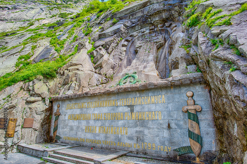 Canvas Print Grand Tour of Switzerland - Teufelsbrücke bei Schöllenen