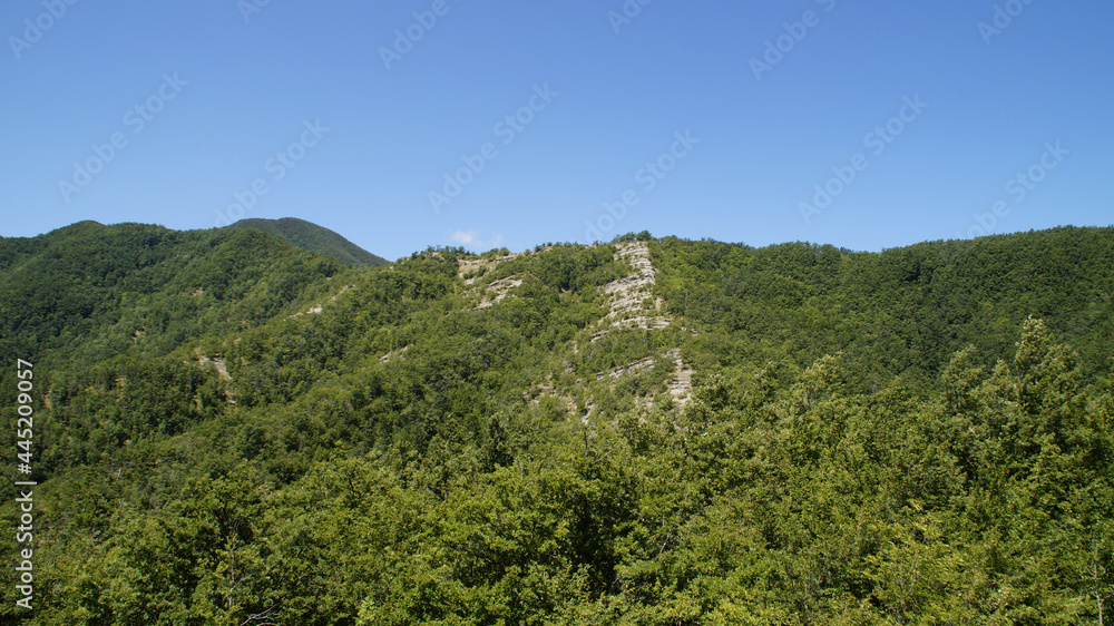 Fototapeta premium Panorama dal sentiero 390bis da villa di parchiule a Poggio dell'Appione in Italia