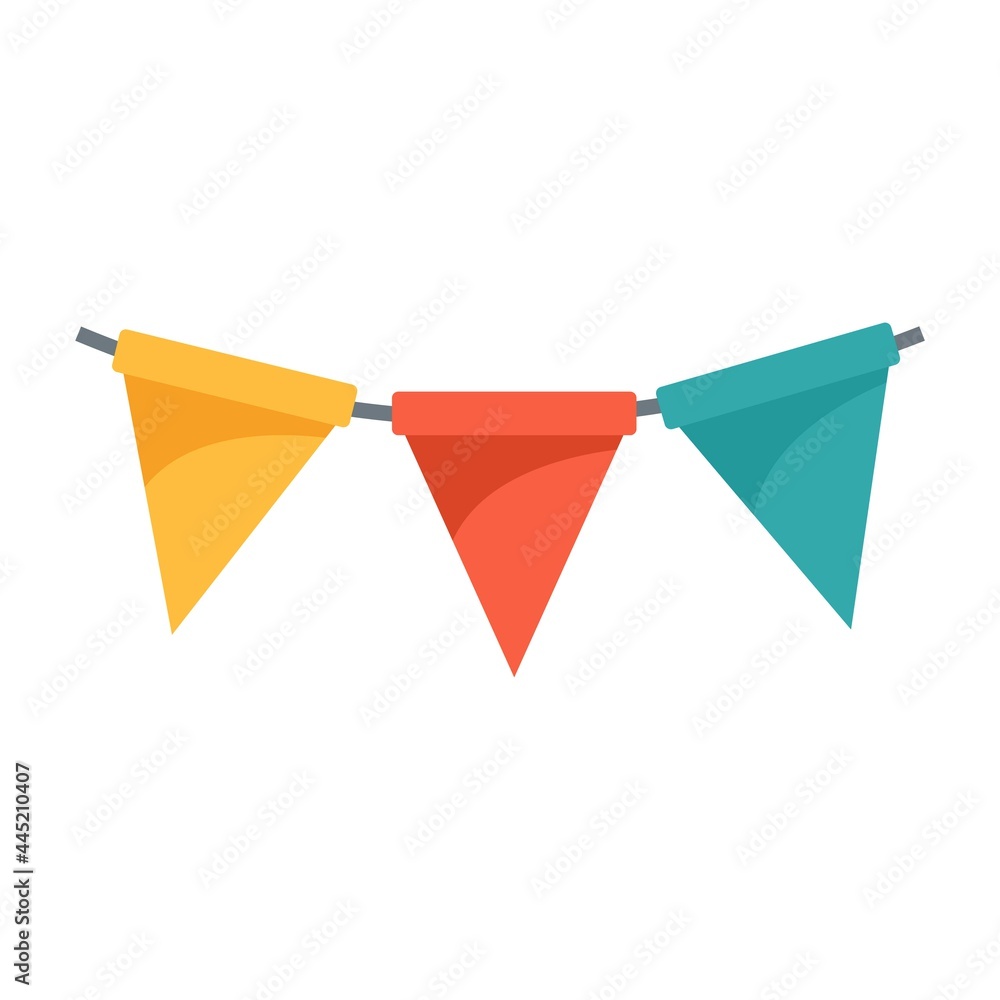 Garland mexican decoration icon flat isolated vector Garland mexican decoration icon flat isolated vector