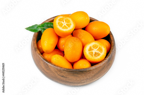 Fresh kumquat fruit on the ...