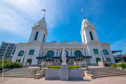 Worcester Union Station, built in 1911, is a railway station located at 2 Washington Square in downtown Worcester, Massachusetts MA, USA.  photo