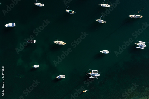 overhead view of boats photo