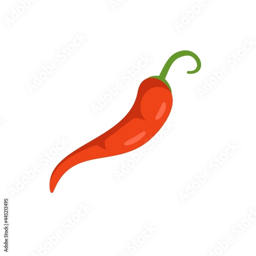 Restaurant chili pepper icon flat isolated vector
