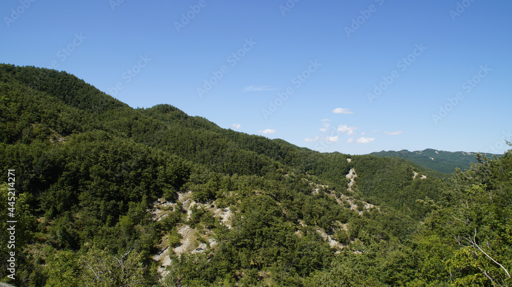 Vista dal sentiero 309bis da villa di parchiule a Poggio dell'Appione in Italia