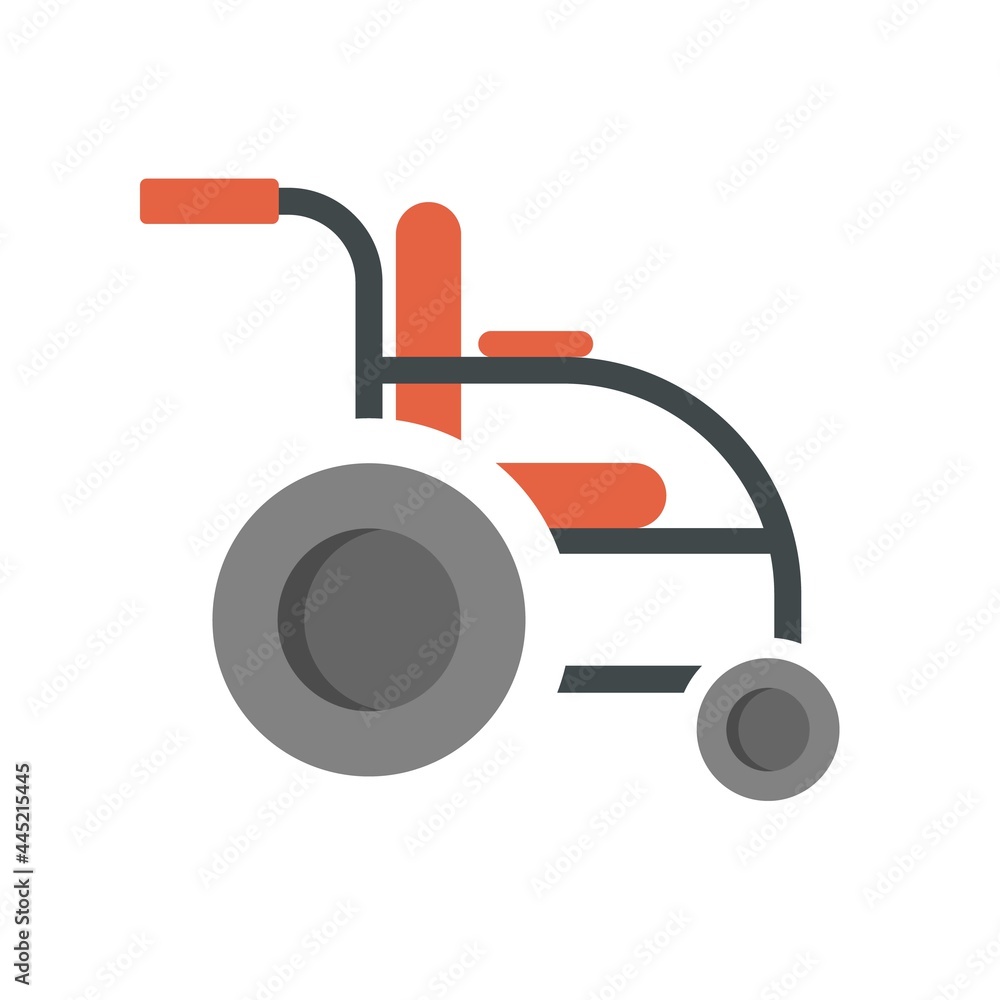 Invalid wheelchair icon flat isolated vector Invalid wheelchair icon flat isolated vector