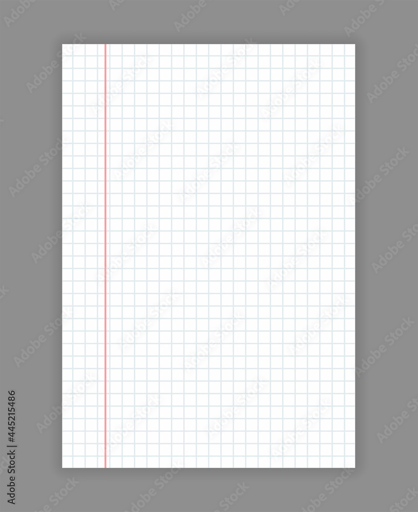 School paper in realistic style. Back to school concept. School paper in realistic style. Back to school concept.