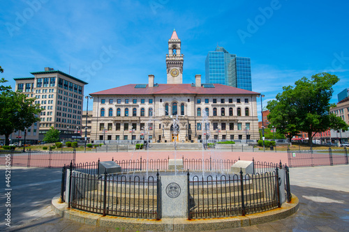 Worcester City Hall at 455 Main Street in downtown Worcester, Massachusetts MA, USA. Worcester is the second largest city in MA.  photo