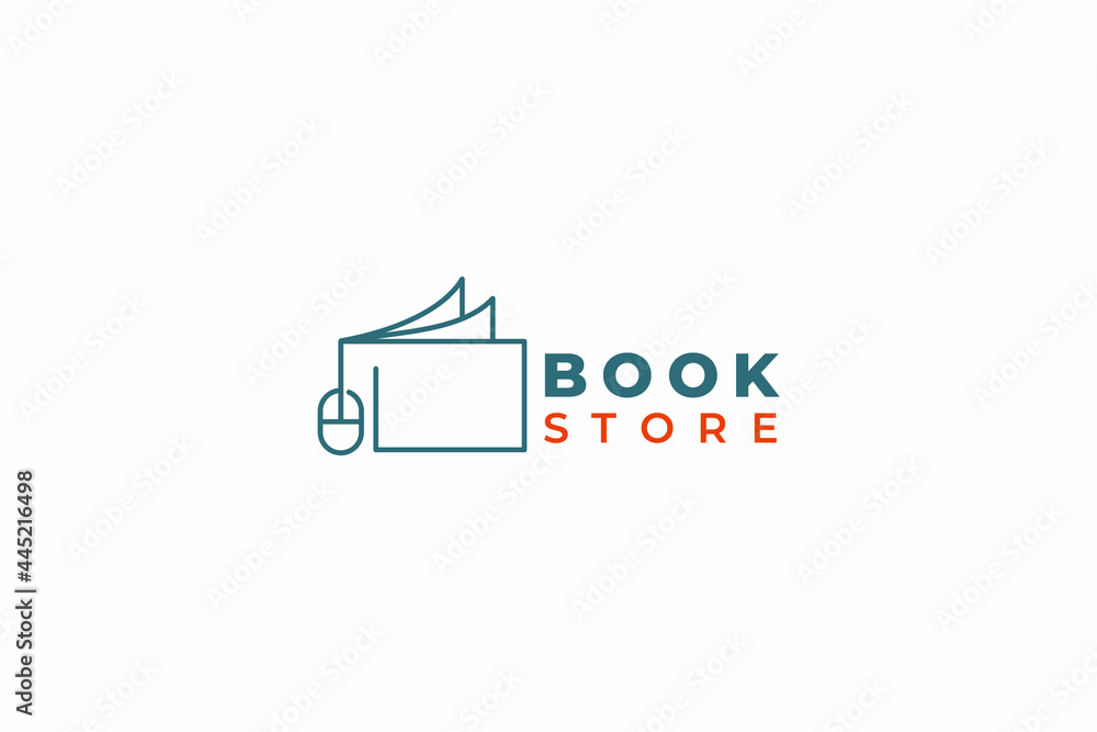 Fototapeta premium vector book logo design concept, usable logo for education logo,printing,publisher, book store, online curse, web icon logo design template
