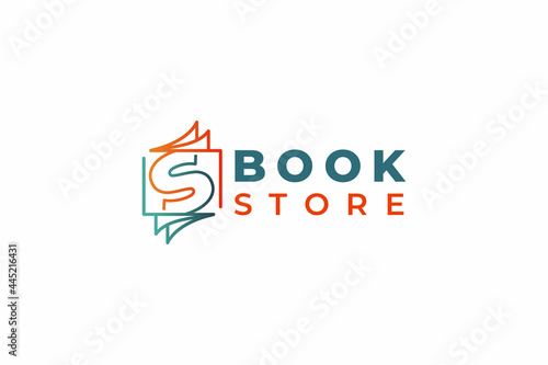 vector book logo design concept, usable logo for education logo,printing,publisher, book store, online curse, web icon logo design template