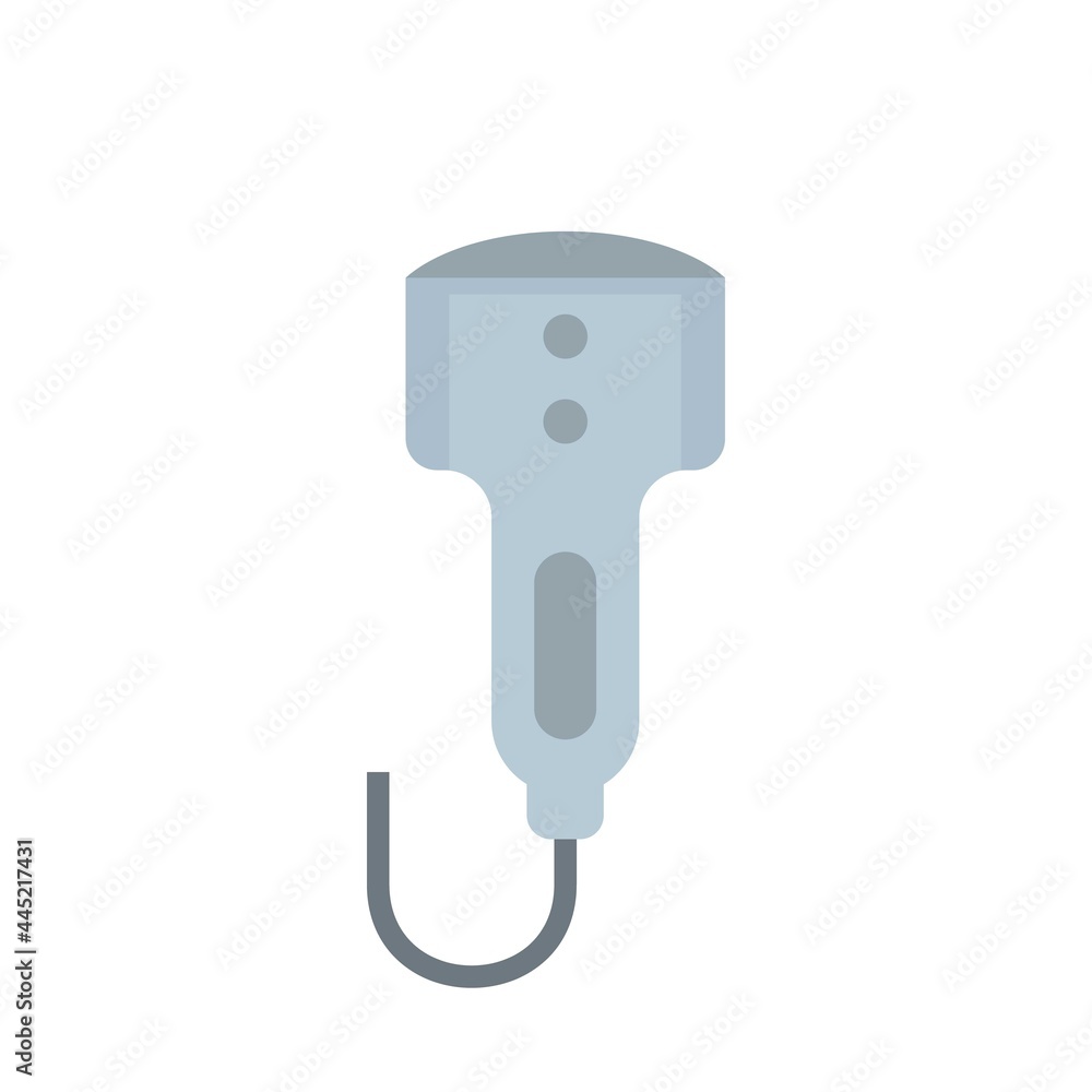 Ultrasonic equipment icon flat isolated vector Ultrasonic equipment icon flat isolated vector