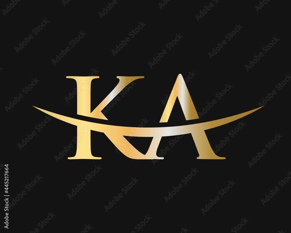Initial KA logo. KA letter logo design vector template - obrazy, fototapety, plakaty 