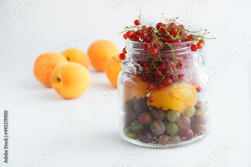 Snack in a glass for the fruitarian and vegetarian