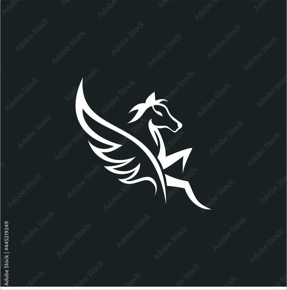 Creative pegasus Logo Icon Vector Template Creative pegasus Logo Icon Vector Template