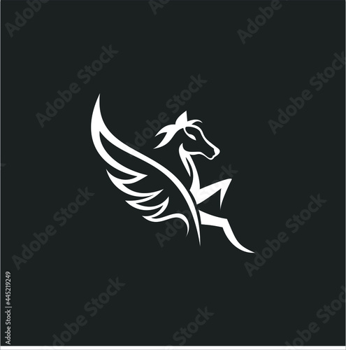 Creative pegasus Logo Icon Vector Template