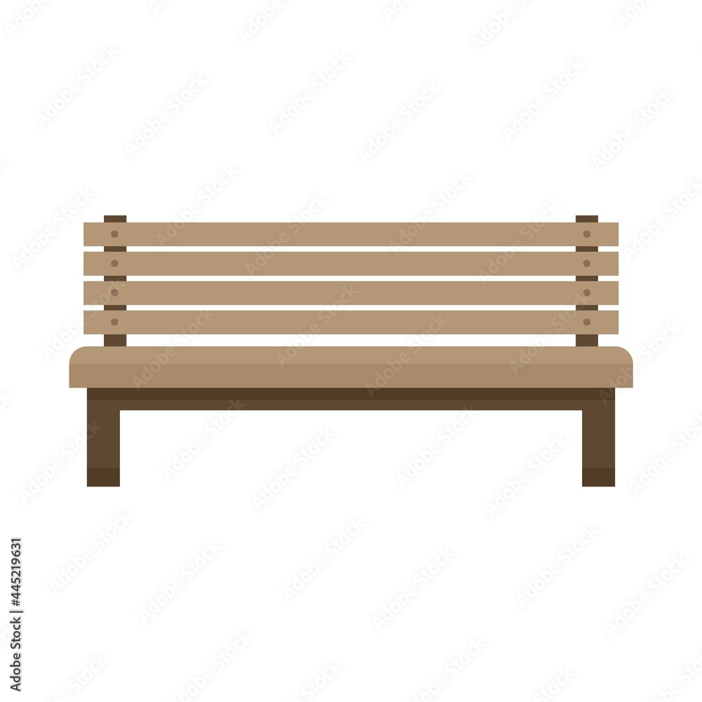 Park bench icon flat isolated vector Park bench icon flat isolated vector