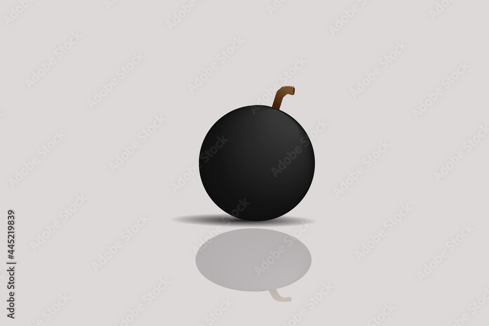 Vector illustration of a bomb. Vector illustration on white background Vector illustration of a bomb. Vector illustration on white background