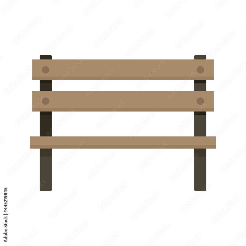 Wooden bench icon flat isolated vector Wooden bench icon flat isolated vector