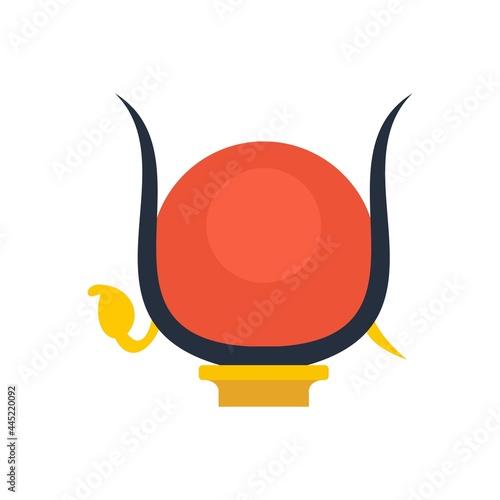 Isida headwear icon flat isolated vector