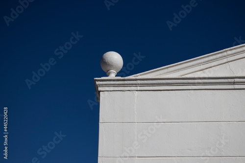 A cement finial on an old house in Worcester, South Africa
