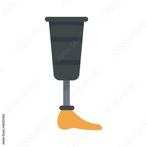 Leg artificial limb icon flat isolated vector