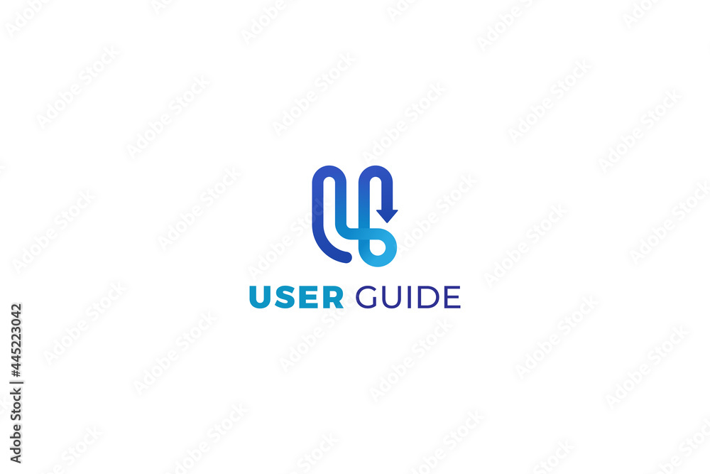 Letter U blue color creative spiral technological arrow business logo Letter U blue color creative spiral technological arrow business logo