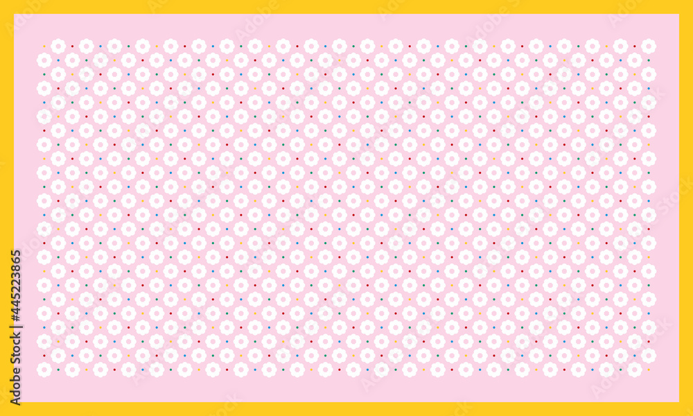 Pink Yellow Daisy Flower Pattern Pink Yellow Daisy Flower Pattern