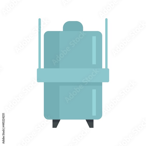 Milk factory steel tank icon flat isolated vector