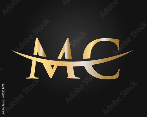 MC logo design. Initial MC letter logo design vector template